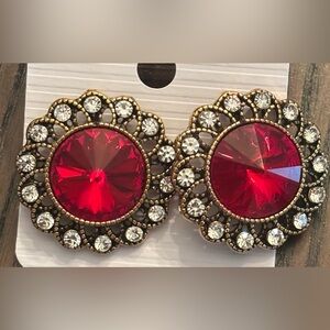 Vintage Style Red Fashion Stud Earrings